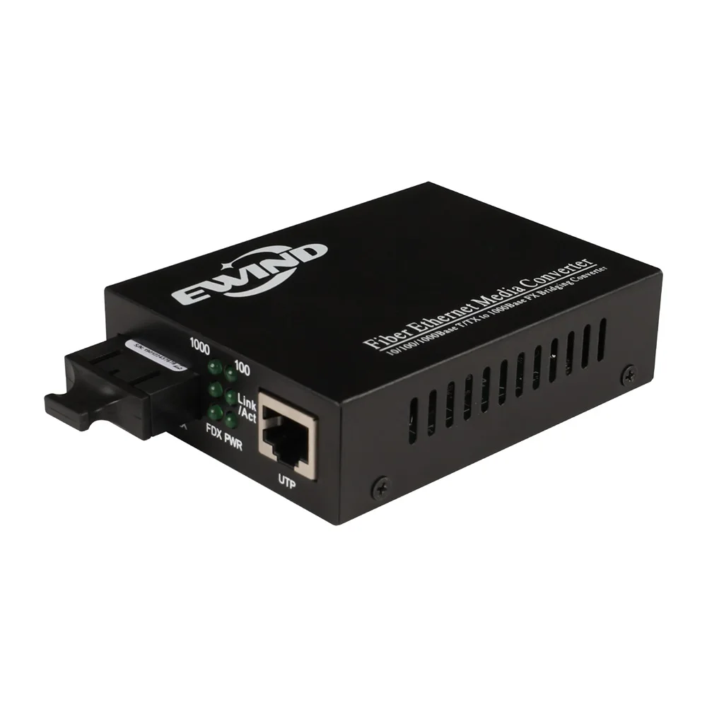 1000M Single Mode Support 20KM Distance And Auto MDI/MDIX  For TX Port Fiber Media Converter