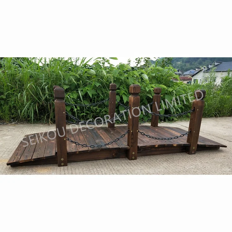 5 футов деревянный декоративный пруд мост для ручья и фермы