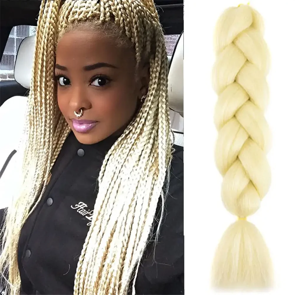 Ainizi Hot Sale Synthetic Hair Extensions Jumbo Solid Color African Crochet Braiding Hairs