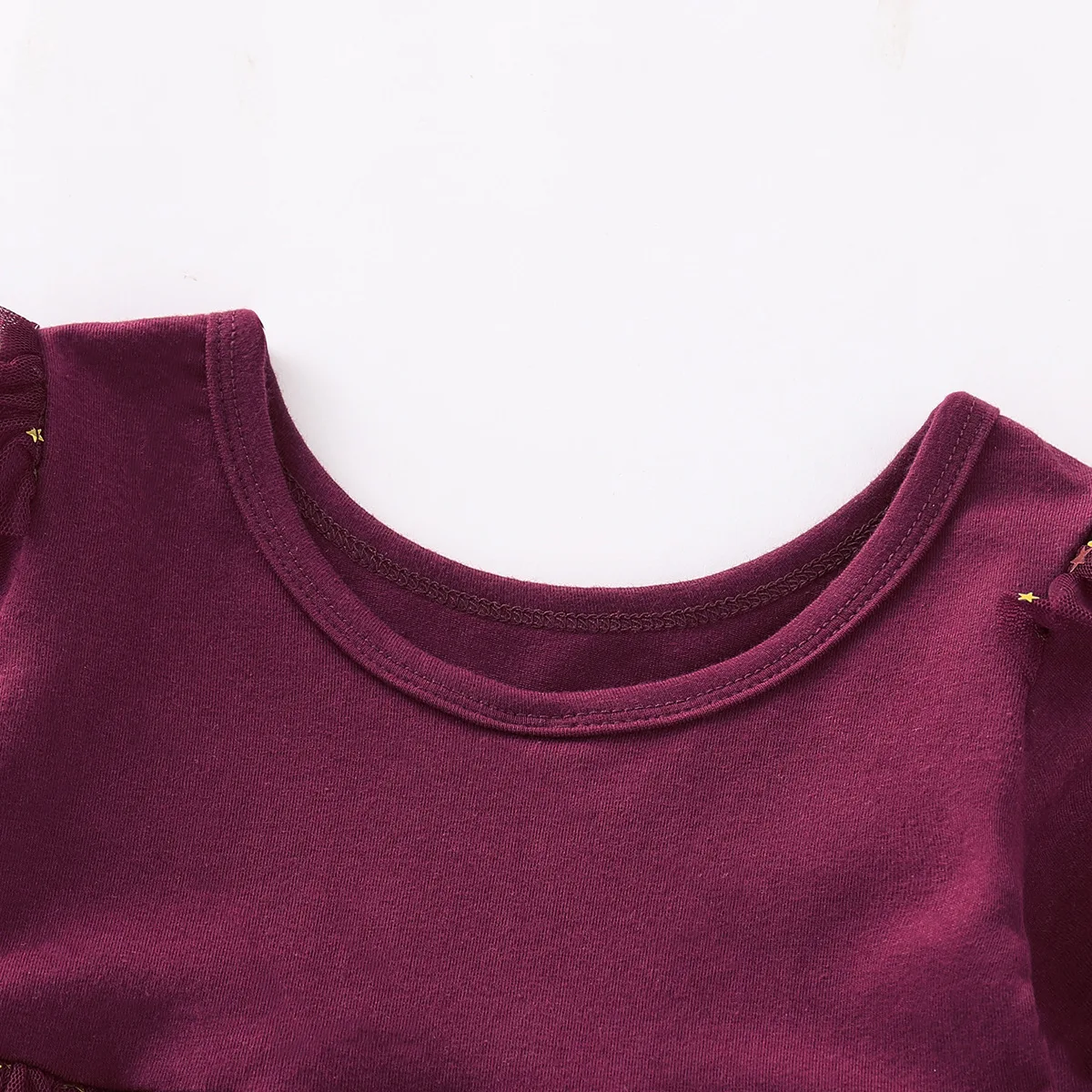 New burgundy autumn fashion long sleeve ballet tutu dresses children girl summer dresses 2021