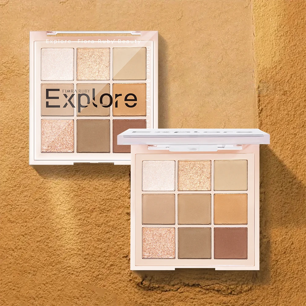 Оптовая продажа 9-цветная матовая палитра теней для век DIY Professional Vegan Glitter Eyeshadow Palette