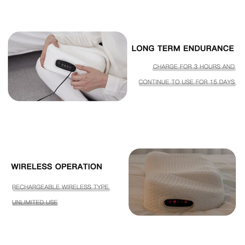 Customized Soft Heating Latex Pillow Massage Health Care Massage For Cervical Vertebrae Electric Neck Massage Pillow