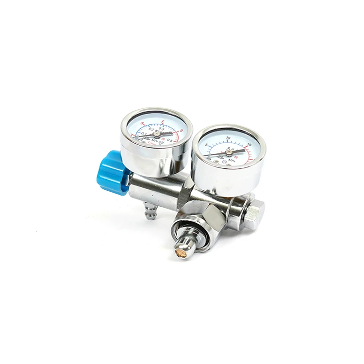 All Brass CGA540 Style Medical Oxygen Gas Regulator With Flowmeter