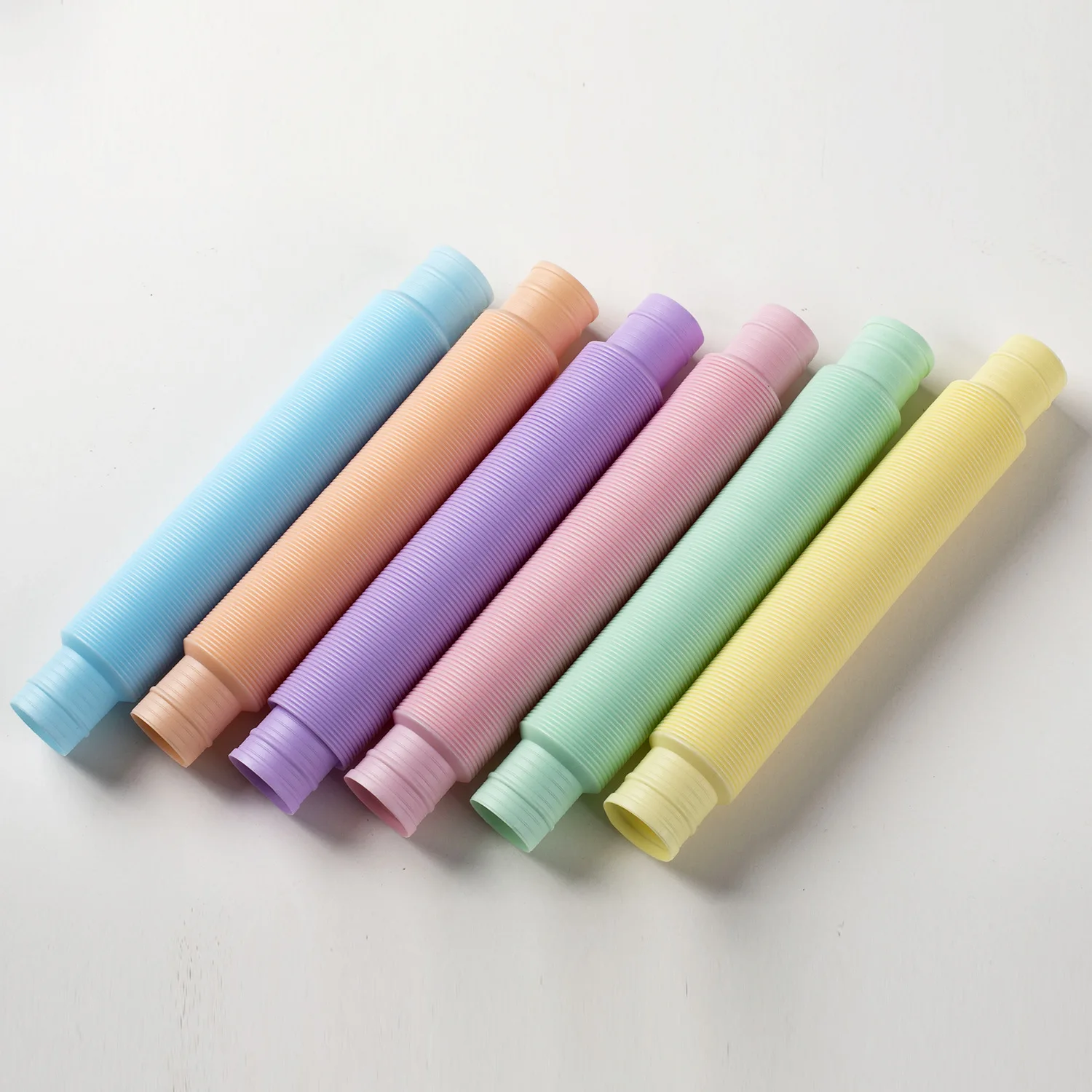 Wholesale colorful DIY building plastic fidget sensory tools pop tubes pipe sensory toys