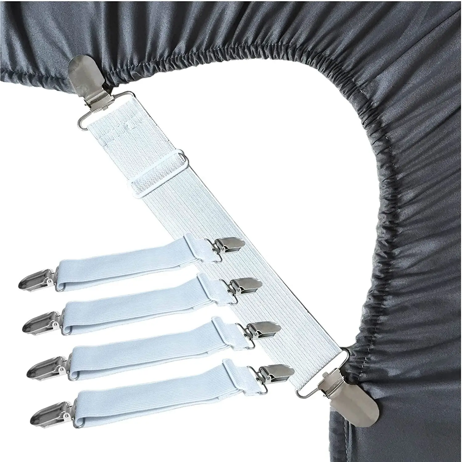Elastic Mattress Bed Corner Clips Bed Sheet Holder Straps Suspenders Grippers