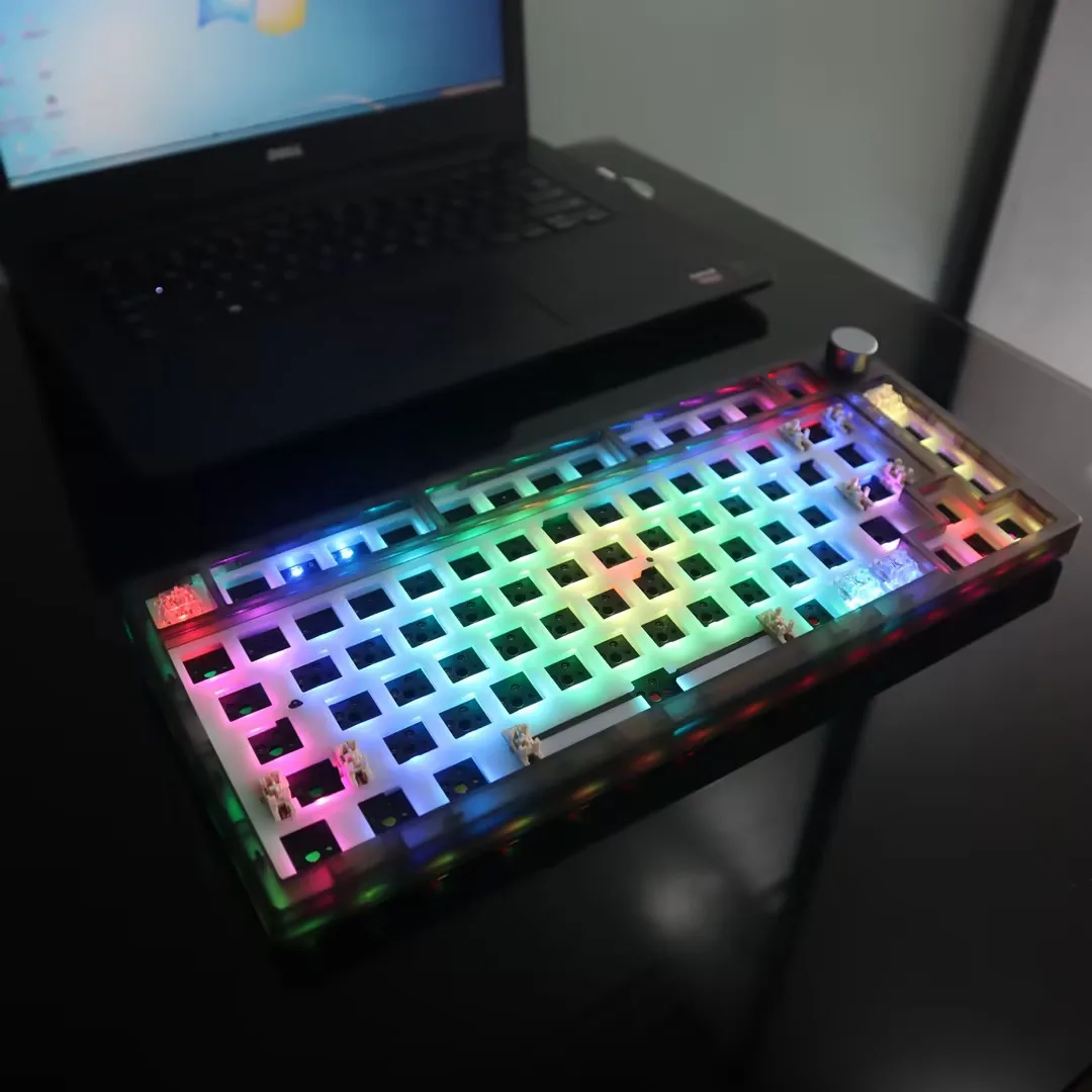 2023 Ancreu GK75 Diy Mechanical Aluminium  Keyboard Kits Programmable Mini Keyboard