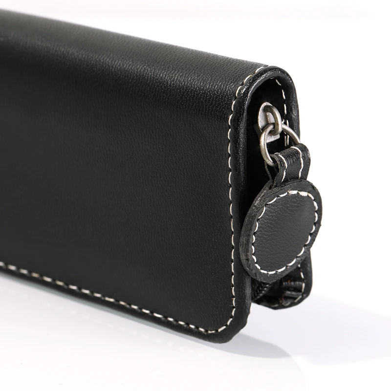 Leather Pen Pencil Bag Pen Case For School Pencil Holder For Office Metal Fountain Pen Pouch Leather Gift Box