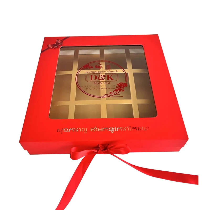 Luxury gold small nama wedding kitkat chocolate creative favor gift paper rigid clamshell praline box wat my logo