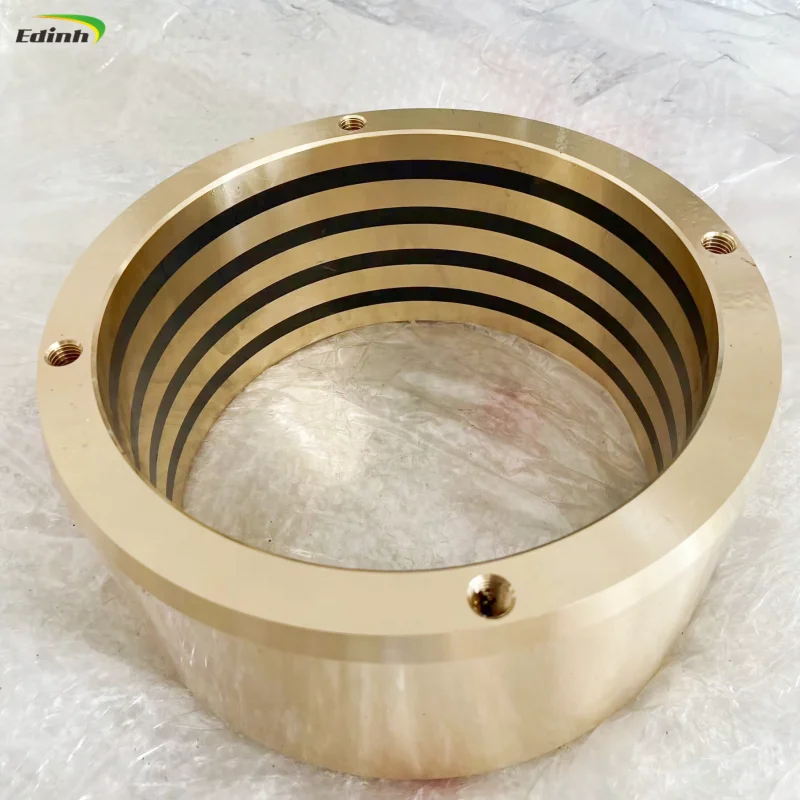 Customized Drawings Graphite Bushings JDB Flange Sliding Bearing Bronze Graphite Bushing