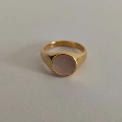 Non Tarnish 18K Gold Plated Ring Women Stainless Steel Fine Jewelry Rings