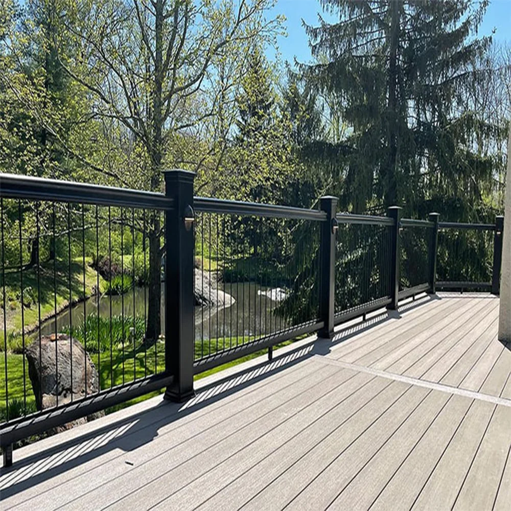 Factory Wholesales of Indoor Black 1/2'*44' Powder Coated Plain Straight Wrought Iron Railing Balusters Metal Stair Spindles