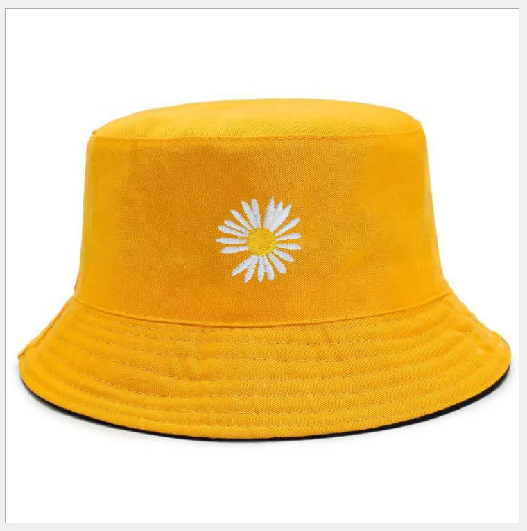 Attractive Price Sunflower New Type Eco Friendly Material Fabric Fashion Stylish Orange Bucket Hats Hat Caps Cap For Kids