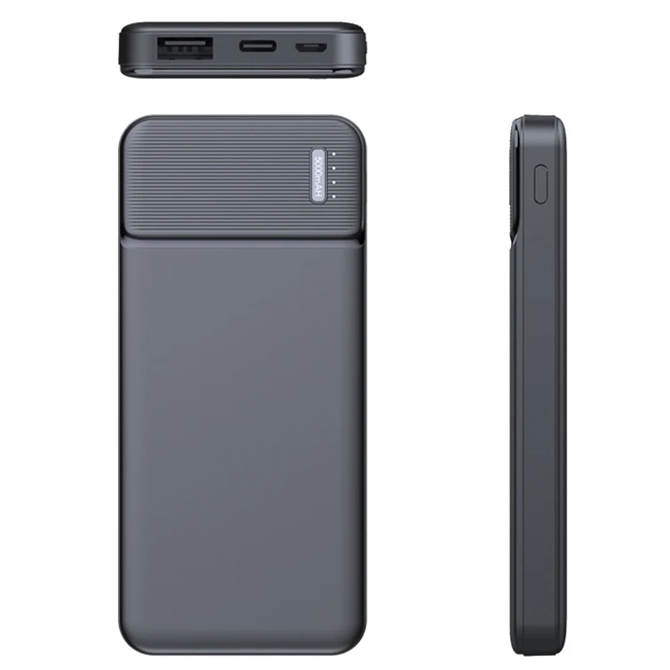 Fast Charging type c Powerbank Usb Li-polymer Battery Portable Small Power Bank 5000mah With Led Display