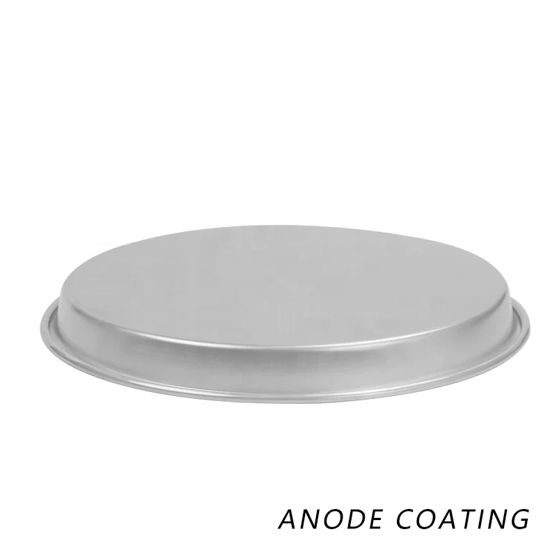 8inch  Aluminum Anode Oxidation Pizza Sheet Baking Tray  Round Pizza Tray For Kitchenware pizza tools recycle
