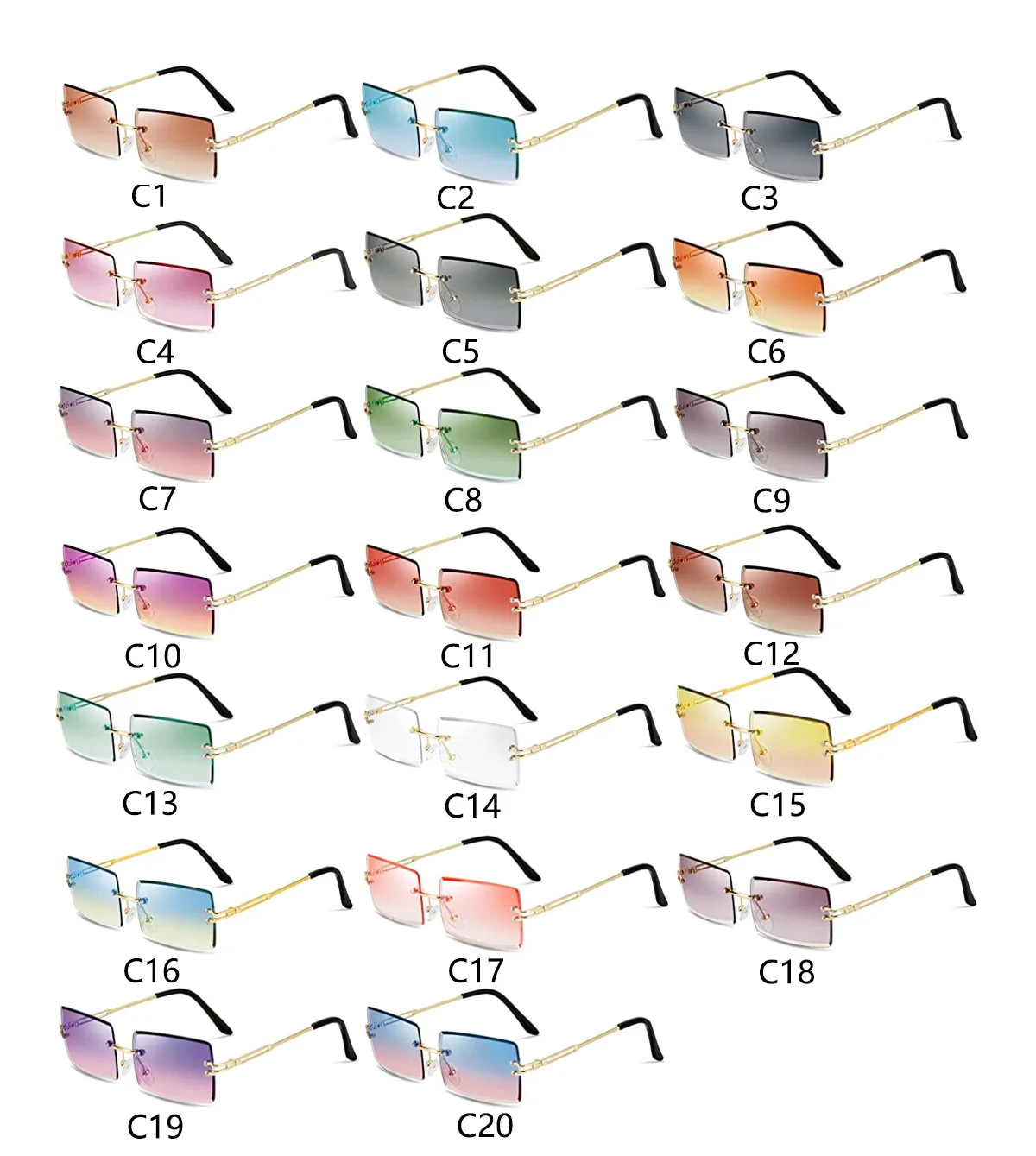 New Model Free Cut Edge Square Sunglasses 2022 Luxury For Mens Fashion Pc Glasses