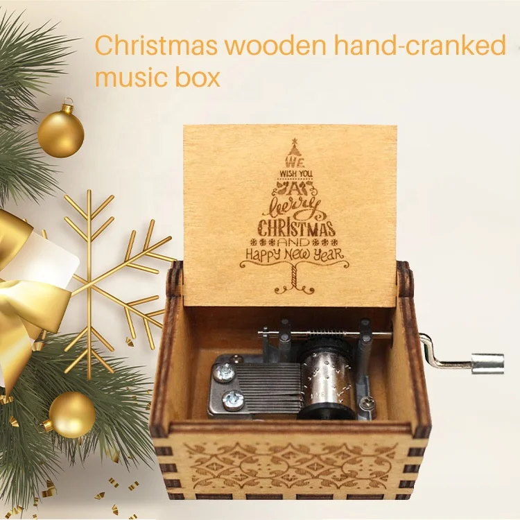 Wholesale Wooden Music Box Customize Art Christmas Music Box