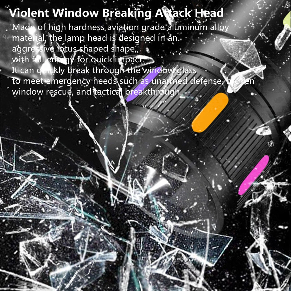 High Lumen Digital Power Display Torch Tactical 5 Modes Power Bank Zoomable Waterproof White Laser Long-Range Flashlight