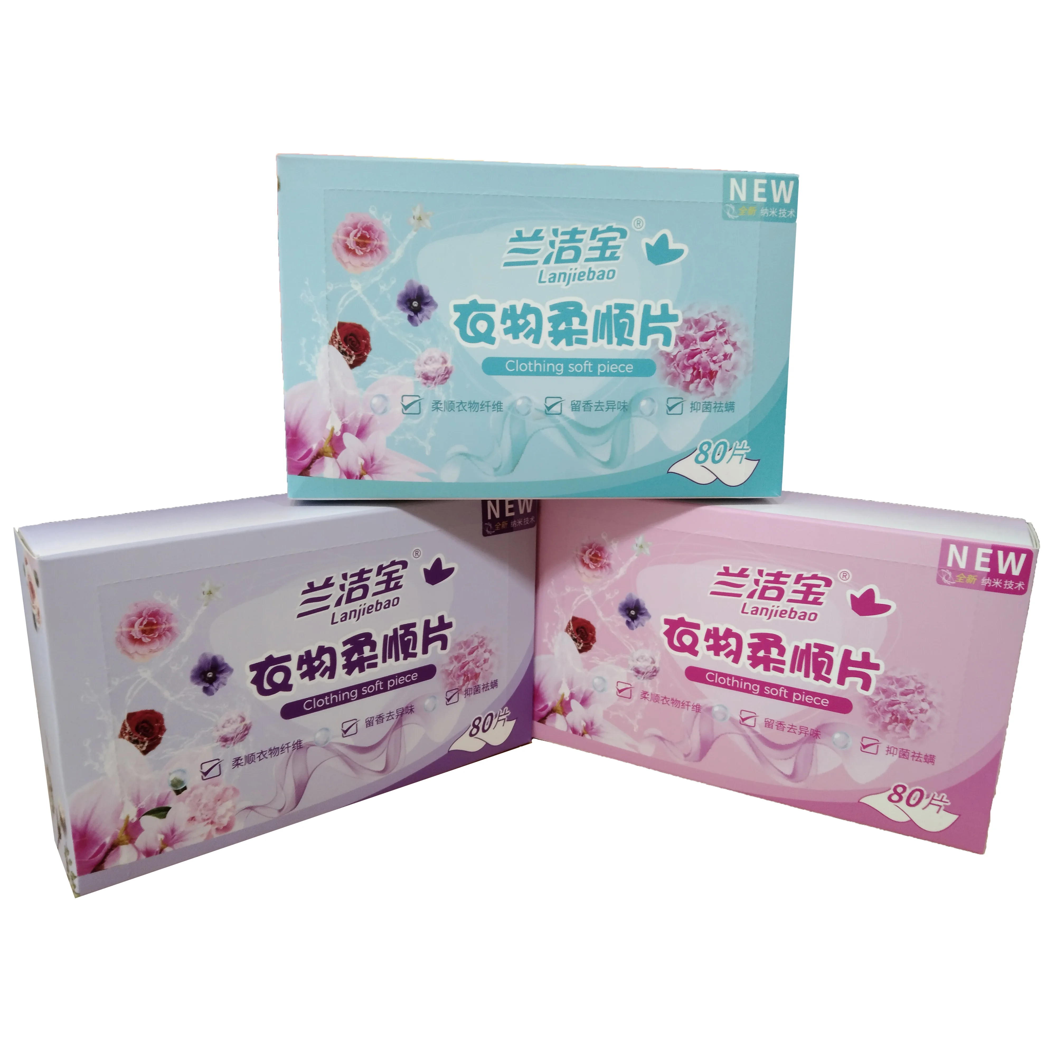 Best Selling Harmless Fabric Softener Sheet Nonwoven Detergent Sheet New Type Private Label Laundry Dryer Sheets
