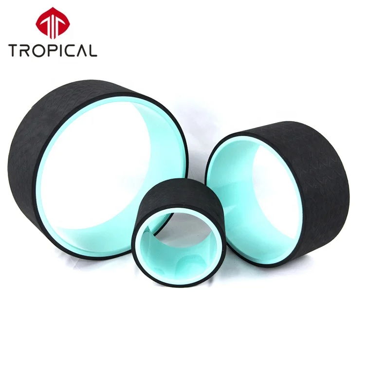 Hot wholesale price TPE and PU custom print back yoga wheel set of 3 in factory directly sale