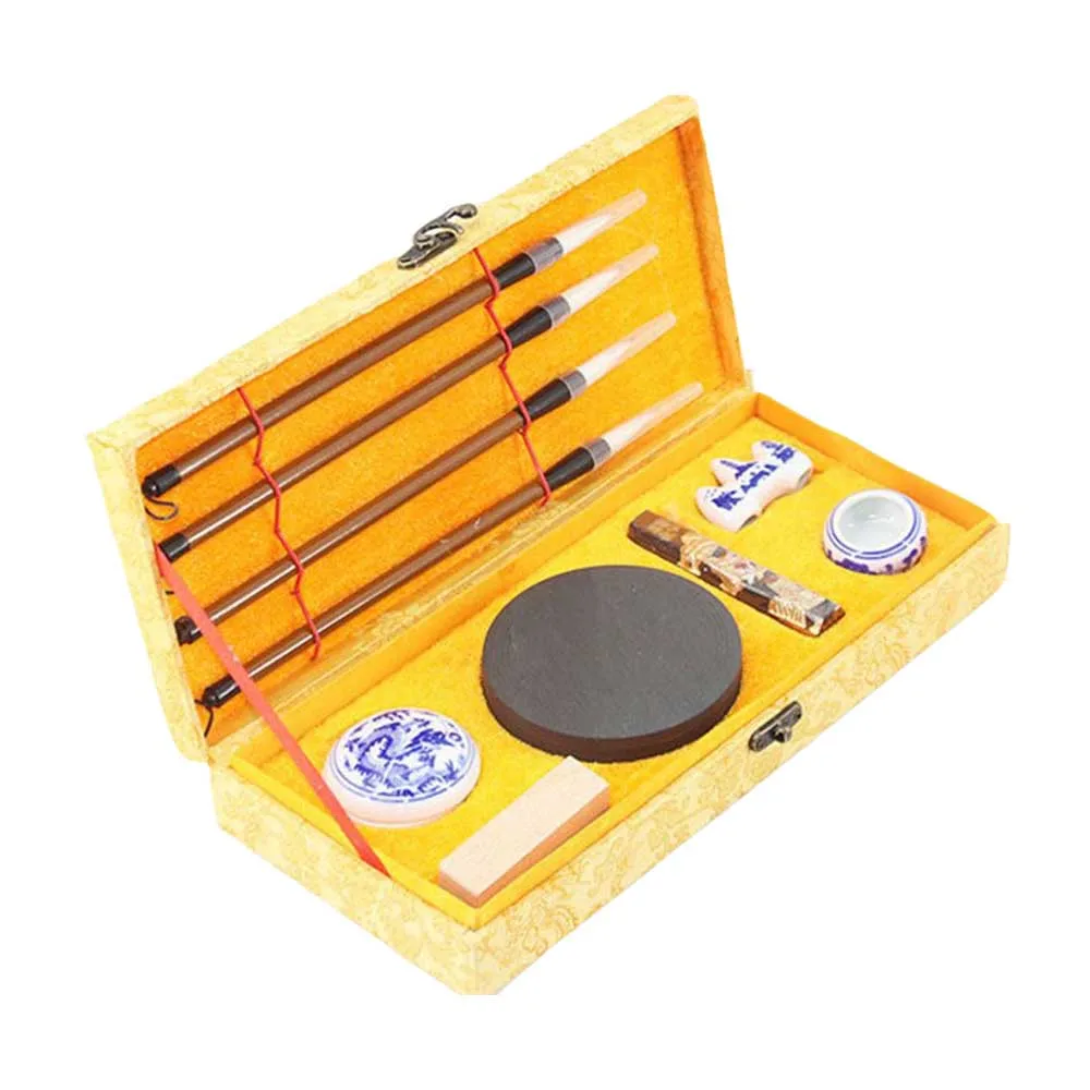 Customizable Chinese Calligraphy Set Gift Box Packages Chinese Calligraphy Brush For Four Treasures Of Study