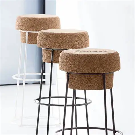 Tabouret liege Giant Champagne Cork Wire Cage stool outdoor chair outdoor high bar chair for courtyard leisure balcony willa