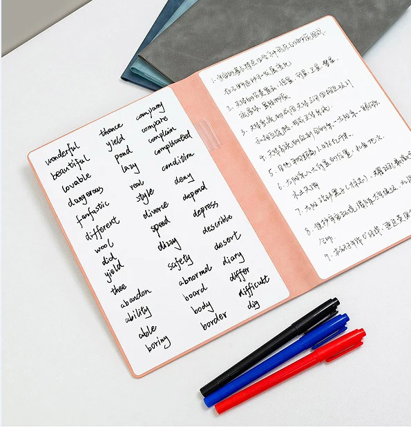 Wholesale portable erasable whiteboard notebook a5 Writing board Notes message board draft folding writing board