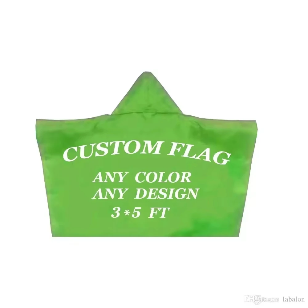 Huiyi promotion 3x5ft screen Printed custom football fan flag cape