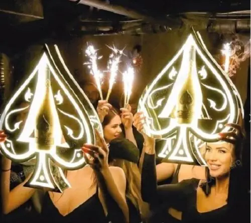 Club bar Ace of spades Bottle Presenter Serving Trays Bottle Cage Holder Glorifier tray