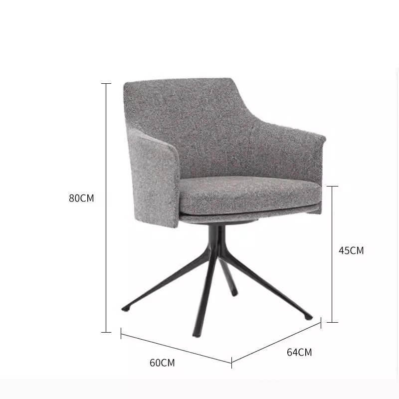 Wholesale modern 360 rotating upholstered armchairs Living room dining room armchairs study studio office chairs