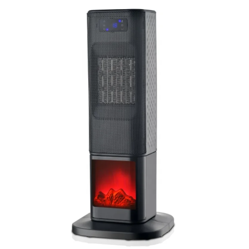1500W PTC fan heater with fireplace decoration