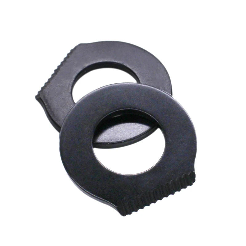 Black Painted Eye Serrated Scraper Flint Steel Fire Starter Striker for Bracelet Keychain