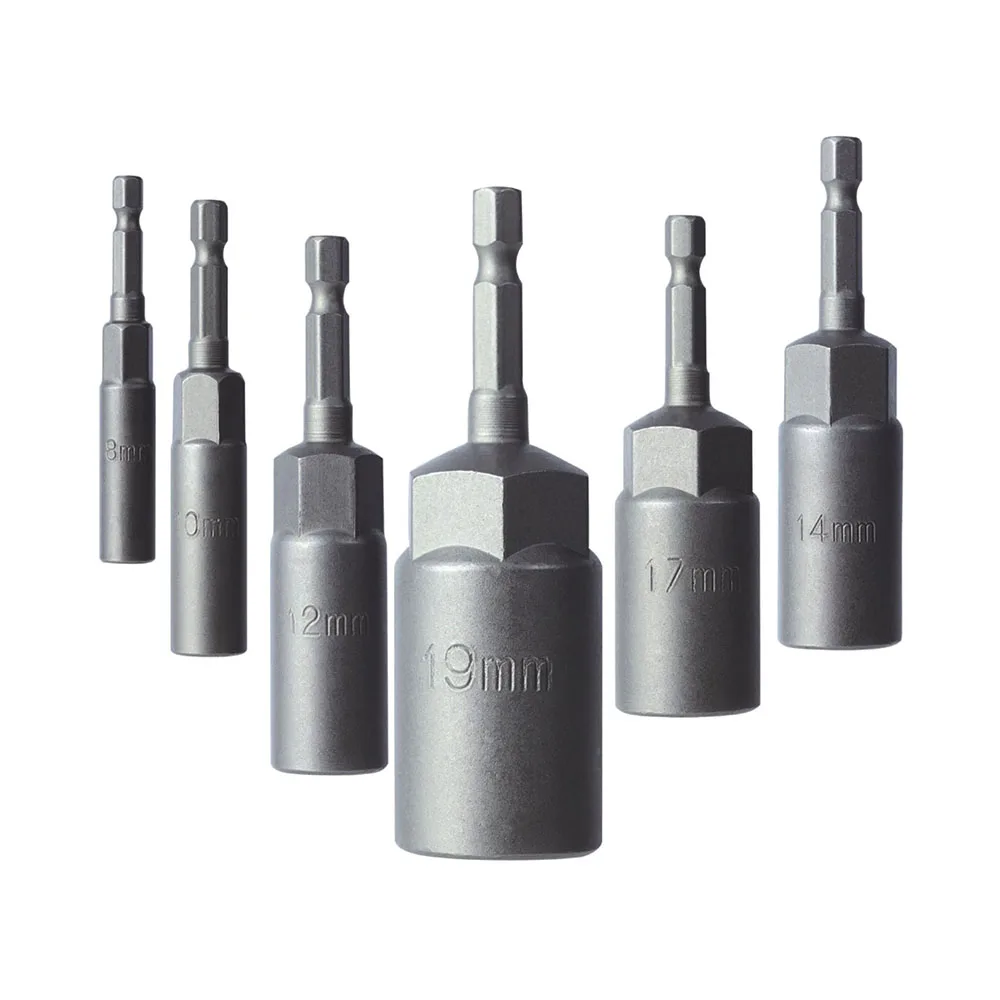 1/4 Inch 5.5mm-19mm Hex Socket Deepening Magnetic Nut Setter Drill Bit Adapter for Electric Screwdriver