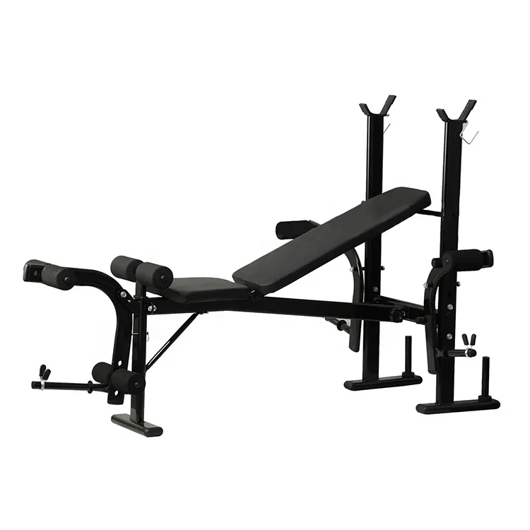 Home Gym Strength Trai Adjustable Weight Bench Foldable Press 6 Positions Nice Squat Rack Shelf Exercise Weight Bench
