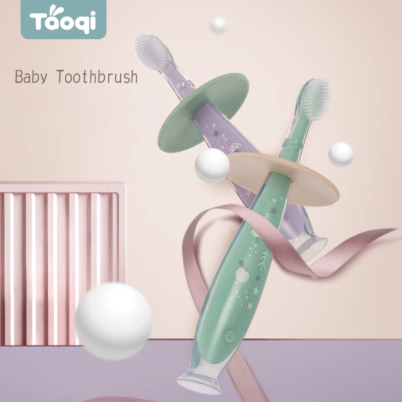 
BPA Free Baby Silicone Soft Toothbrush 100% Eco Friendly Baby Teeth brush 