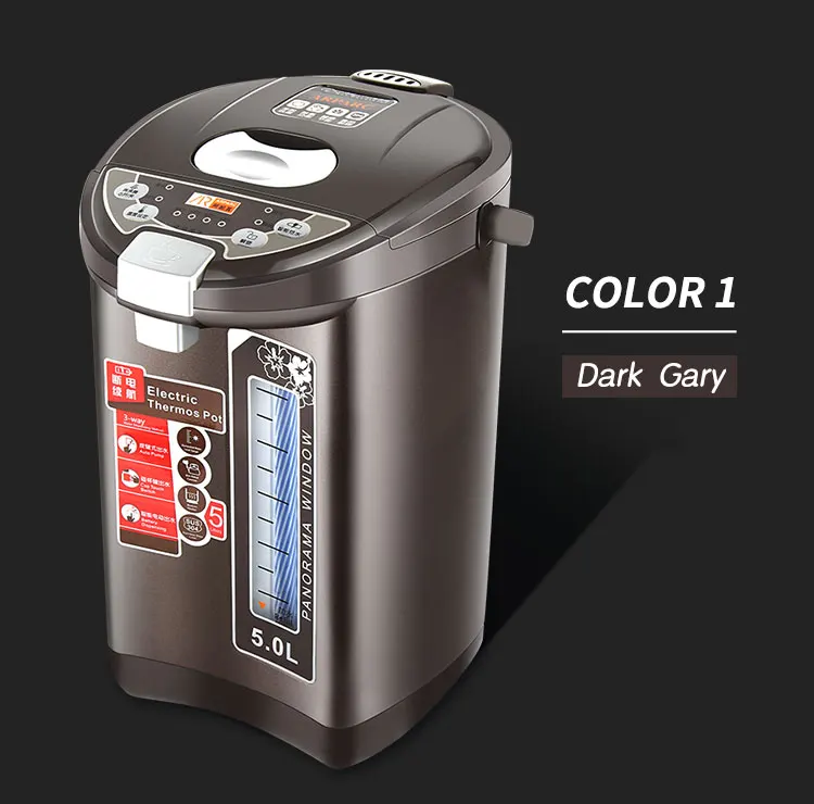 750-800W luxury thermos coffee pot factory supplying air pot thermos 5.0L family using water dispenser