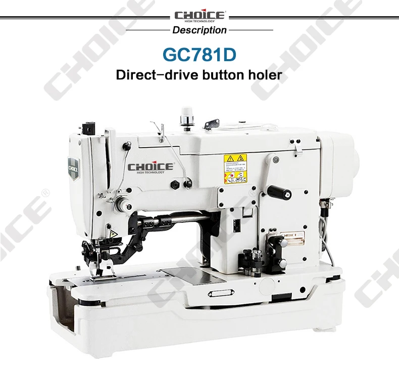 GC781D Electric Sewing Machine Portable Direct-drive Straight  Button Holer Machine With Import Hook