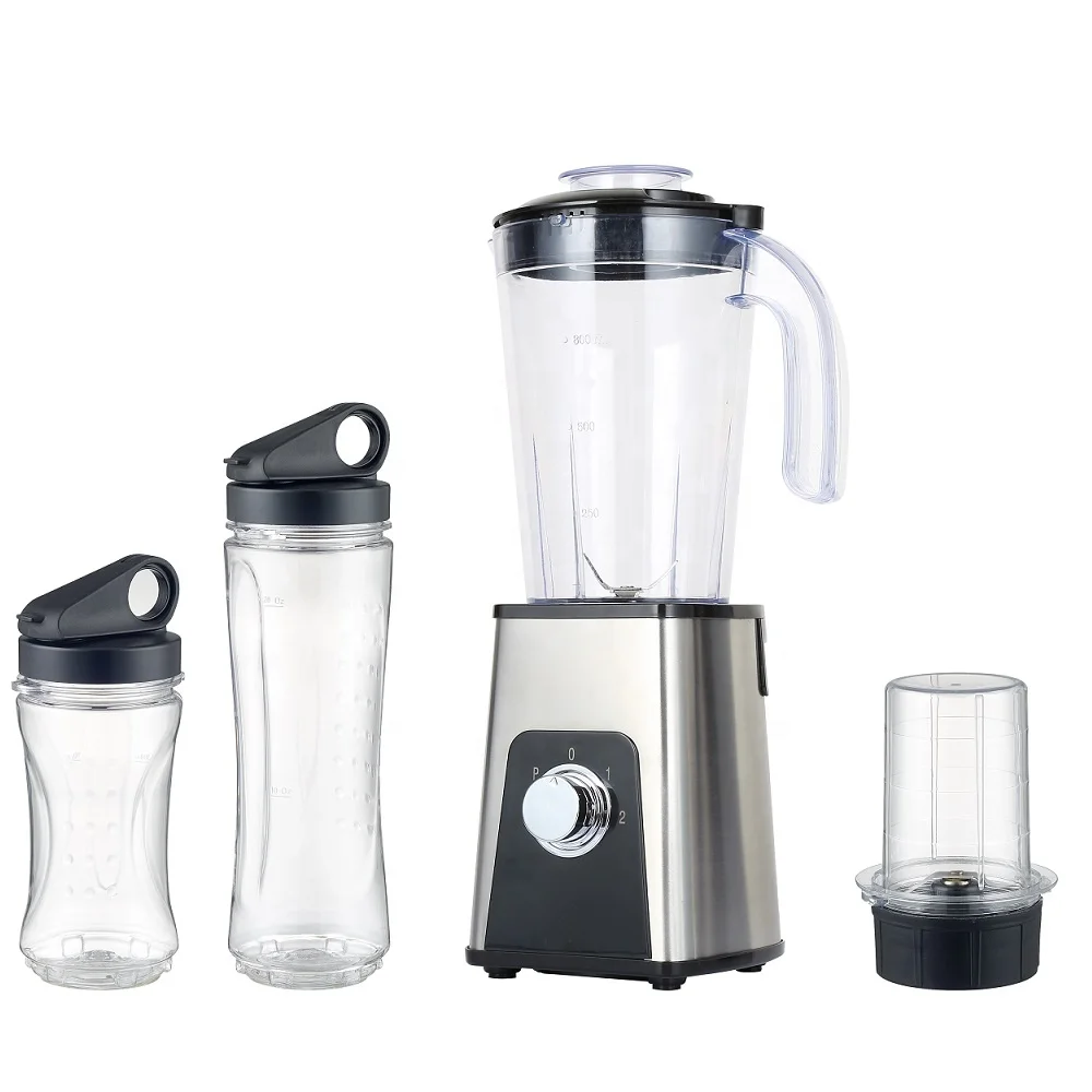 300W Stainless Steel Personal Blender for Shakes and Smoothies, Portable Mixer with Grinder, Tritan BPA-Free Travel Cup and Lid