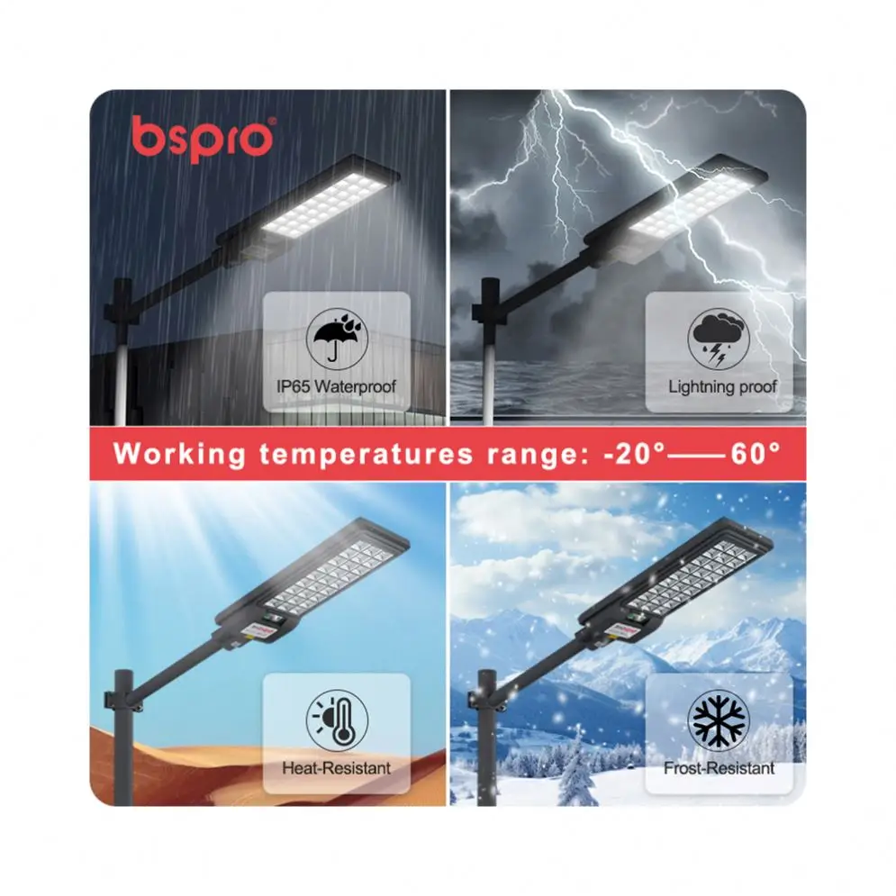 Bspro Solor Led Luminaire Competitive Price 60w Solar Street Light