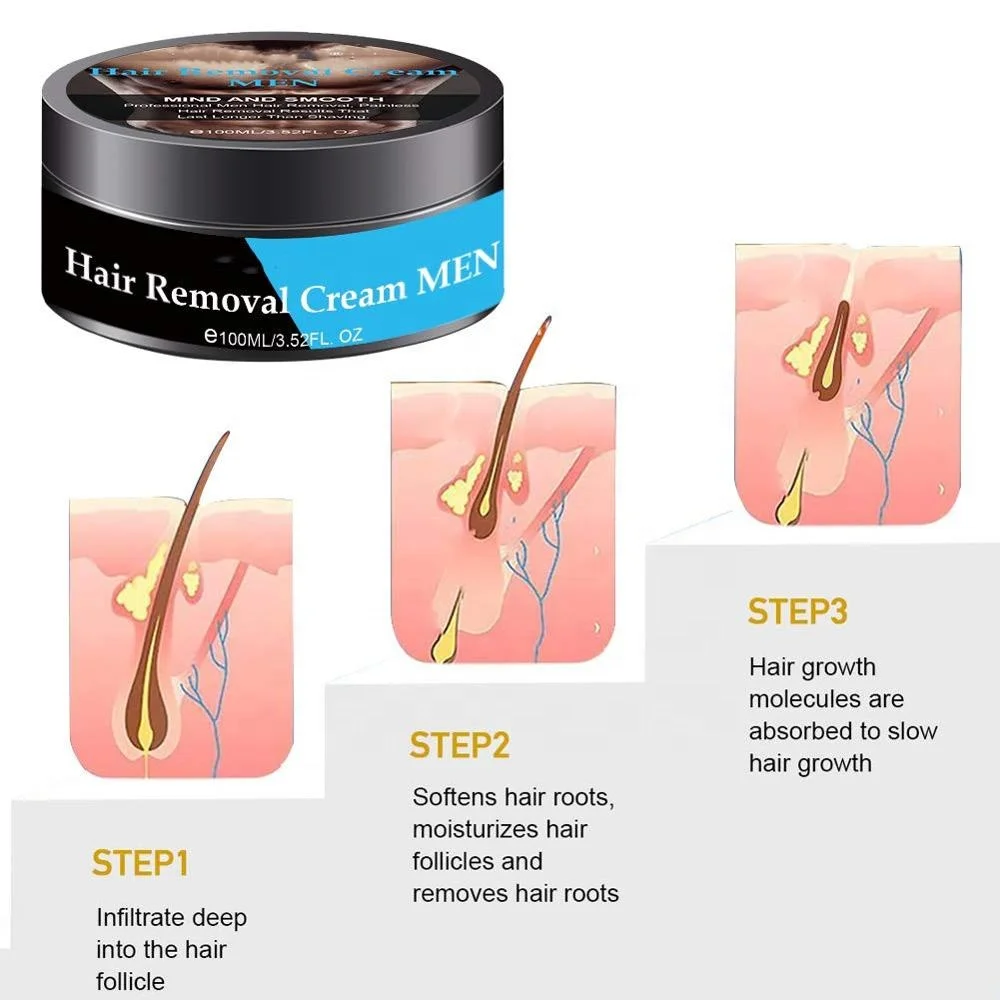 
Private Label Extra Gentle Hair Removal Cream for Sensitive Areas Hair Removal Cream For Men,Prevent Hair Growth, No Irritation 