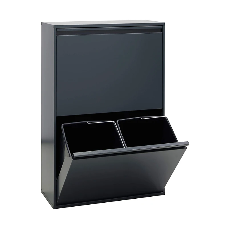 steel recycling trash bin sorting garbage bins dual trash and recycling bin recycling cabinet