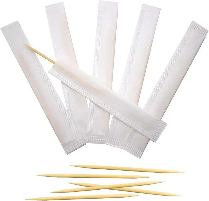 High Quality Extra Long Disposable Square Bamboo Toothpick Strong round Bamboo Sticks for Tableware