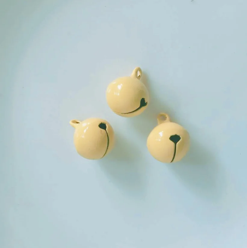 Wholesales 14mm High Quality Metal Colorful Jingle Bells Custom iron Hanging Christmas Teether Bell