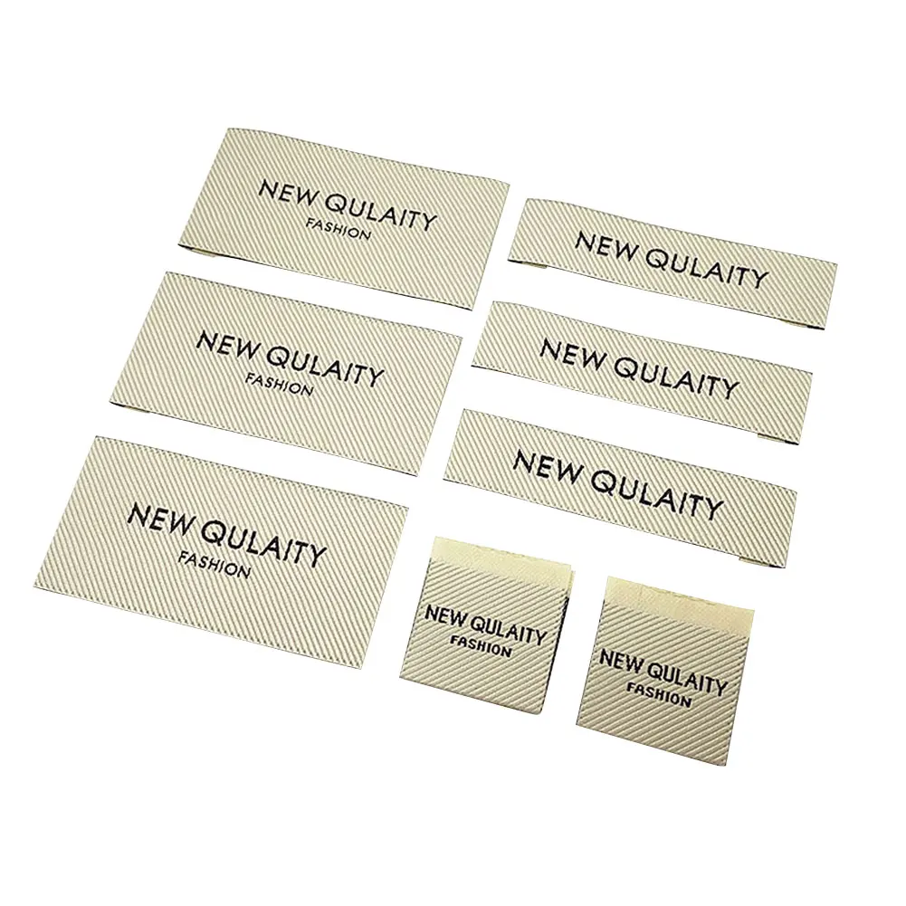 Custom Woven Label Folded Clothing Labels Neck Woven Garment Labels Tags for Clothing