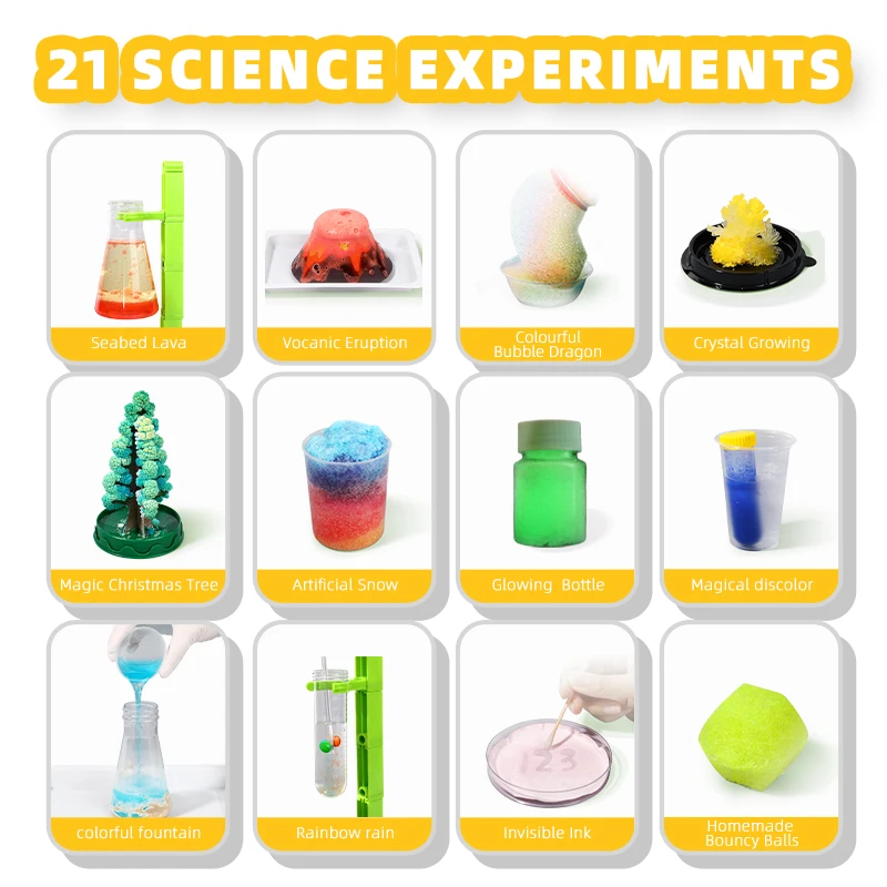 21 Experiments Science Amazing Children Stem Toys Custom Experiment Educational Diy Science Kit for Kids
