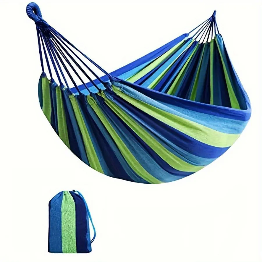 Rope beach hammock outdoor boho cotton nylon portable hiking travel macrame hammock chair swing with hammock strap