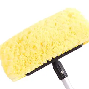 New Product Long Water Flow Through Telescopic Car Bus Wash Brush With Long Handle Extension Pole