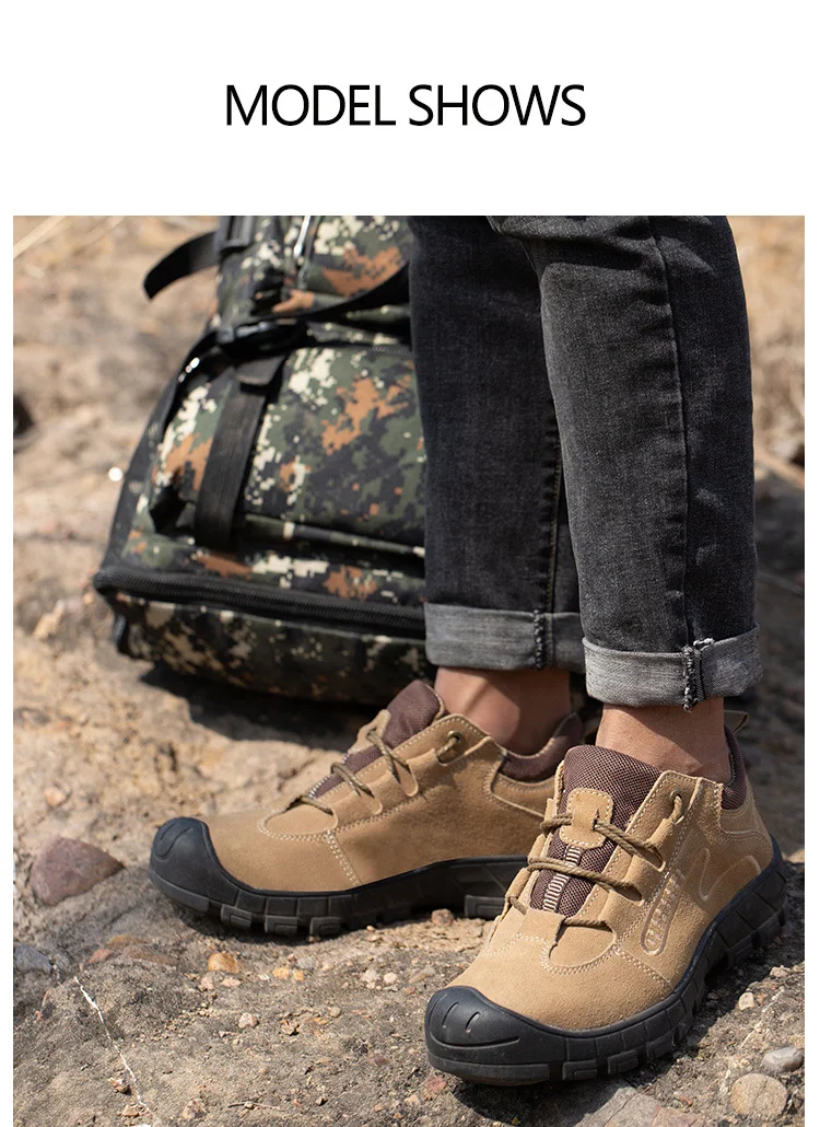 OEM Industrial Non-slip Light Weight Toe Guard Comfortable Steel Toe Leather Working Labor Safety Shoes