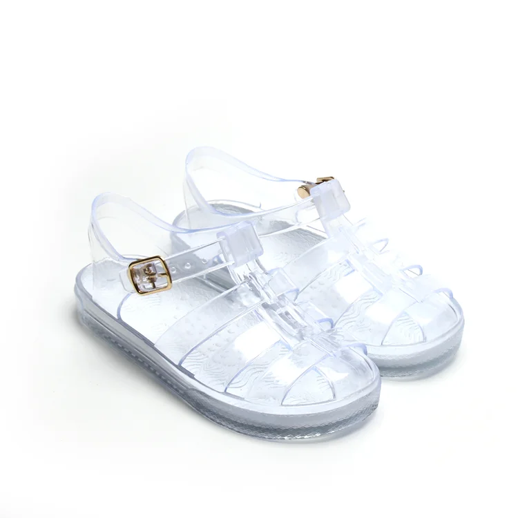 Hot PVC Jelly Sandals Kids Summer Shoes High Quality Super Soft Casual Waterproof Trend Light T Strap  Children jelly Sandals