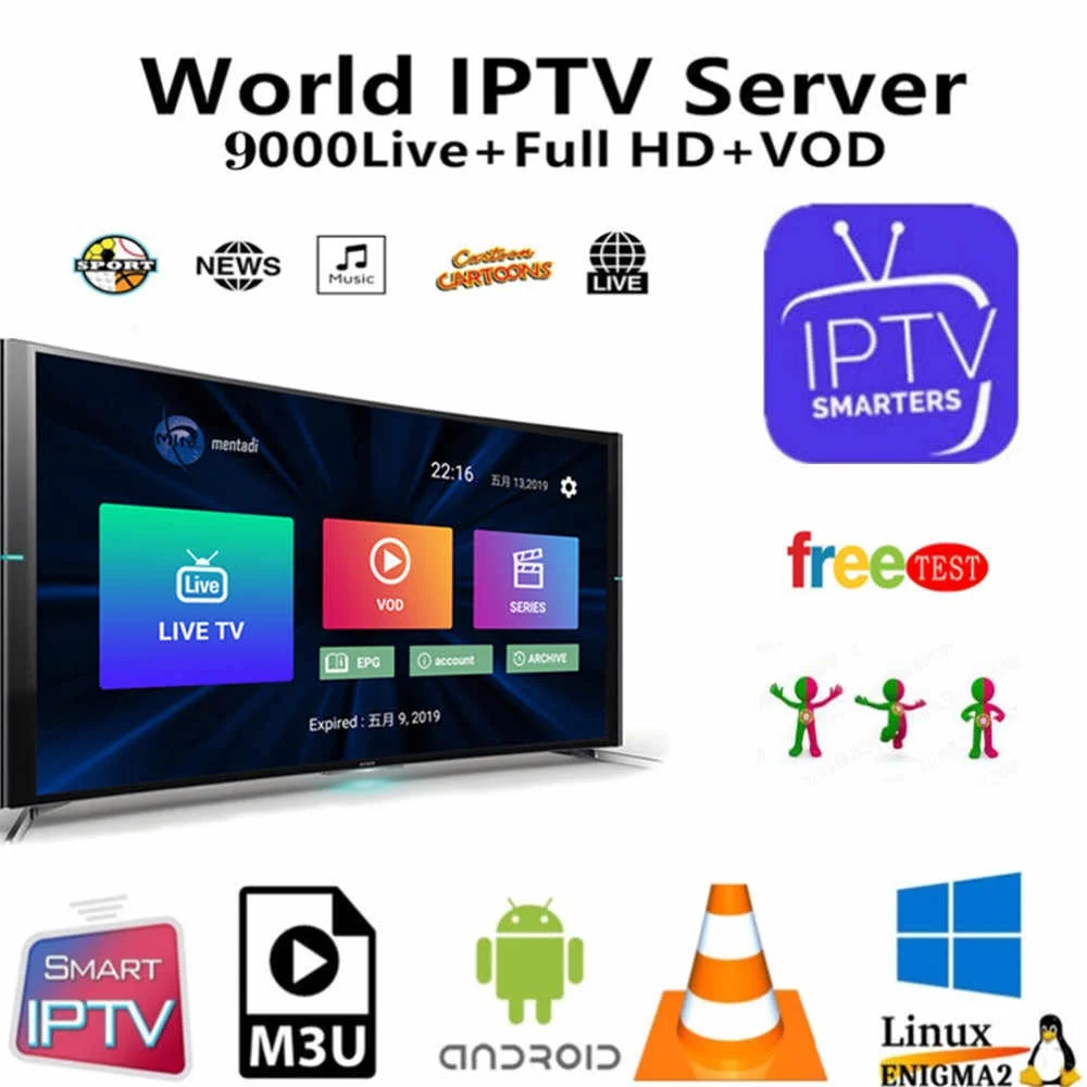 Free Trial Global IPTV Subscription 1 3 6 12 Months IPTV Reseller Panel M3U Link Quality Stable Android IPTV Abonnement