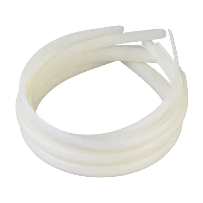 White ABS Plastic DIY headband no teeth 10mm 12mm